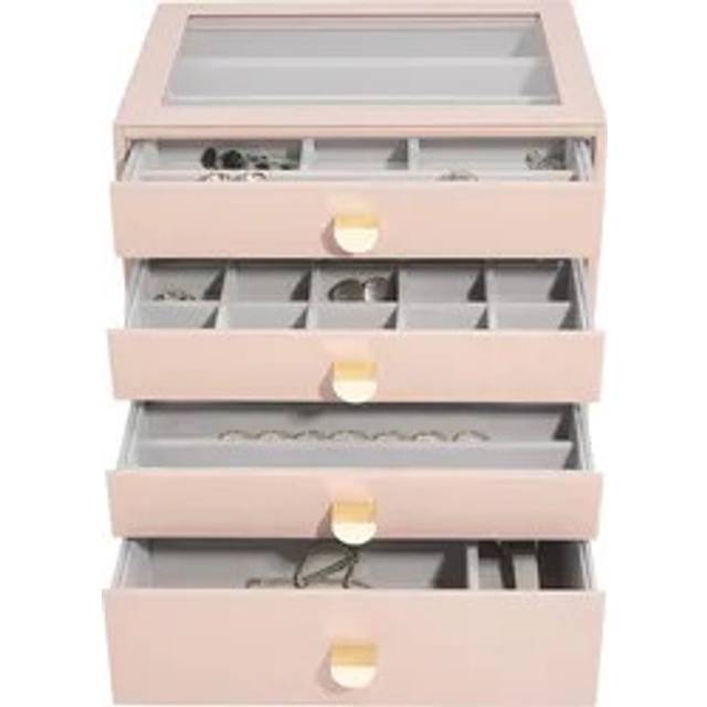 Stackers Glass Lid 4 Drawer Jewellery Box