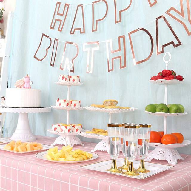 Plastic Cake Stand Display Rack Wedding Decoration Birthday Cake Tray Dessert Cake Tools Birthday Party Dessert Tray C