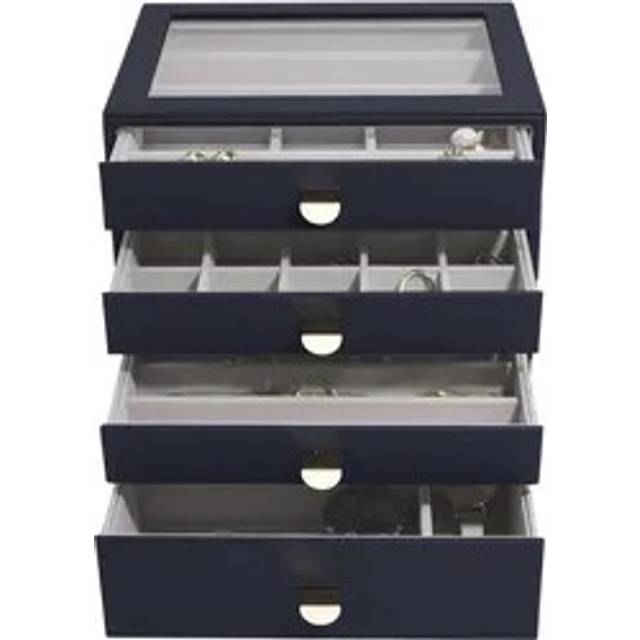 Stackers Glass Lid 4 Drawer Jewellery Box