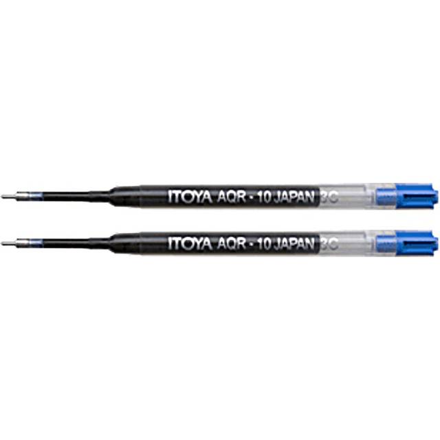 Itoya Aquaroller Pen Refill  0.7mm  Pack of 2  Black Ink (AQR-7BPBK)