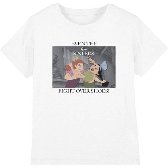 (3-4 Years, White) Cinderella Childrens/Kids Even The Best Sisters Anastasia Drizella T-Shirt