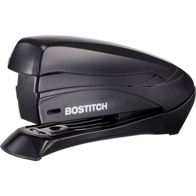 Bostitch Inspire 15 Spring-Powered Compact Stapler - 15 Sheets Capacity - 105 Staple Capacity - Half Strip - 1/4 Staple Size - Black