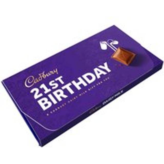 Cadbury 21st Birthday Dairy Milk Chocolate Bar with Gift Envelope