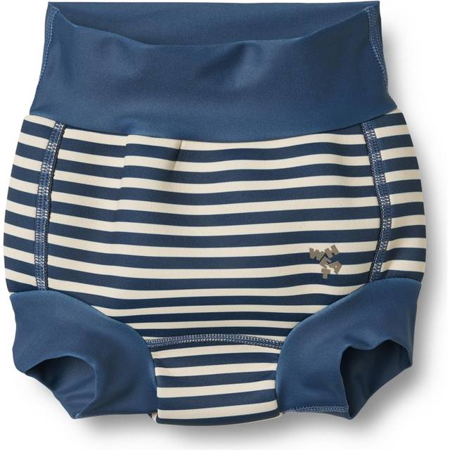 Wheat Neopren Badebukser Anker Stl. S/3-6m unisex - Babybadbyxor Från Magasin - Blue Stripe (S/3-6m)
