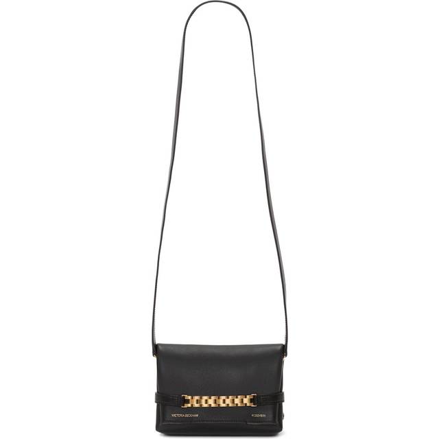 Victoria Beckham - logo-print leather clutch bag - women - Leather - One Size - Black