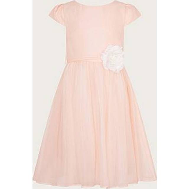 Monsoon Girls Rossy Shimmer Bridesmaid Dress - Pink, Pink, Size 3 Years - 3 YEARS