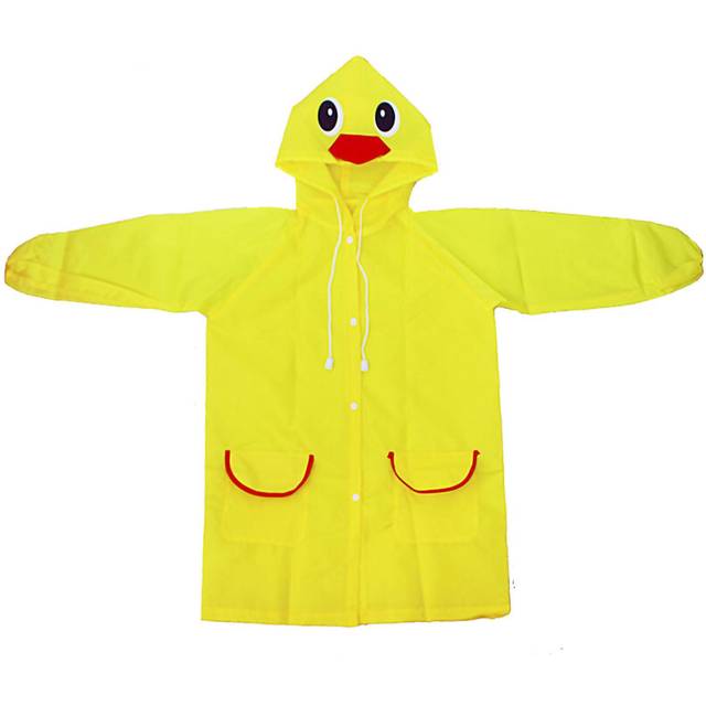 Animal Modeling Children s Raincoat Colorful Cartoon Environmentally Friendly Student Rain Gear yellow