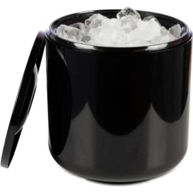 drinkstuff Round Insulated Ice Bucket, Black, 4Ltr