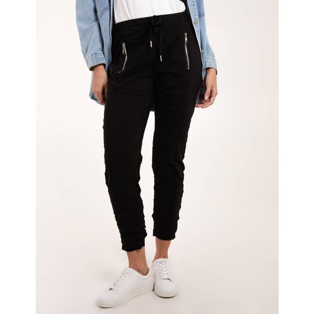 Blue Vanilla Womens Zip Drawstring Trouser - Black - Size X-Large