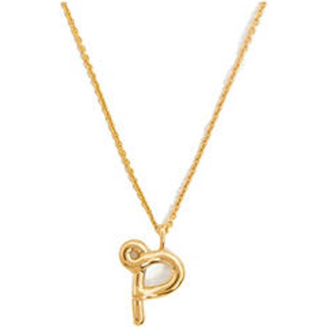 Missoma Womens Gold Initial 18ct Yellow Gold-plated Vermeil Recycled Sterling-silver Pendant Necklace - GOLD