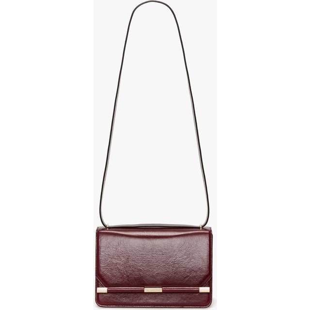 Victoria Beckham Bag - 202 Crossbody Bag In Burgundy Distressed Leather