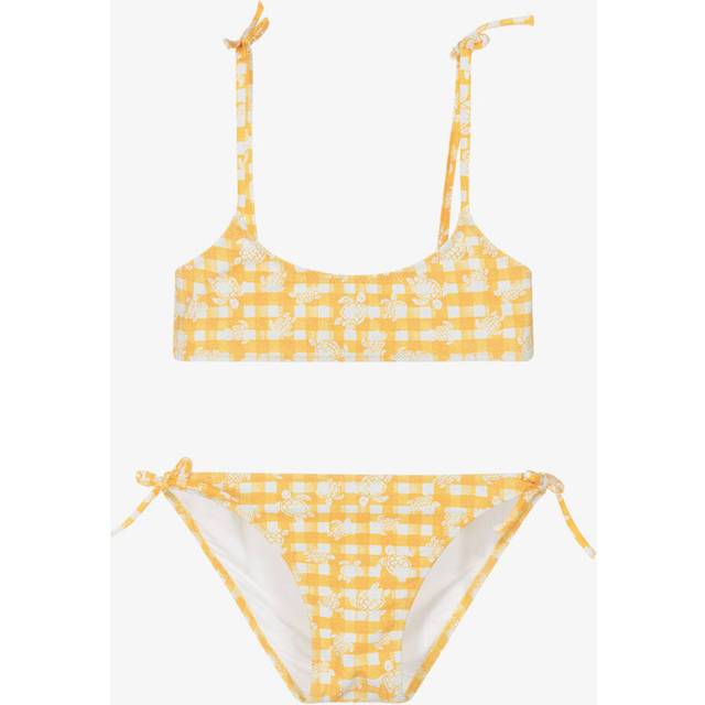 Vilebrequin Girls Yellow Gingham Turtles Bikini - 12 year