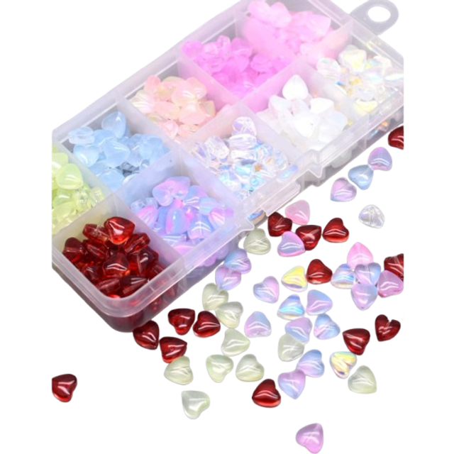 SHEIN 8mm 60pcs/bag Mix Color Star Glass Beads Without Box For Jewelry Making