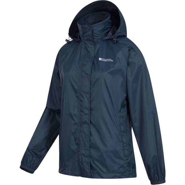 Mountain Warehouse Pakka Waterproof Jacket Packable Foldaway Hood In Navy - 18