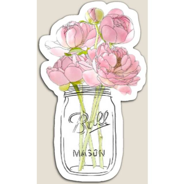 Fridge Magnets Flowers in Mason Jar Acrylic Meme Decoration for Home Kitchen Office