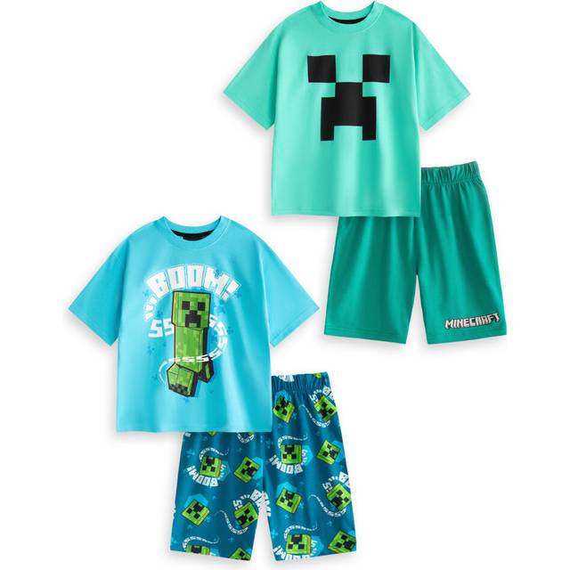(5-6 Years) Minecraft Multi-Pack of 2 Short Sleeve Short Leg Pyjama Set (Boys Multicoloured)