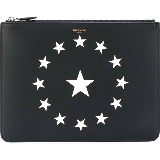 Givenchy - star printed clutch - men - Calf Leather - One Size - Black