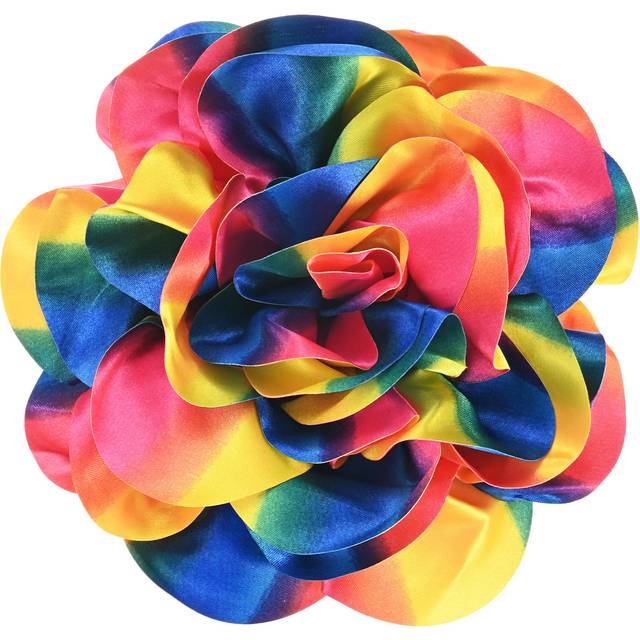 Large Rose Flower Brooches Lapel Pin Satin Hair Clip 20cm Rose/yellow/blue/green