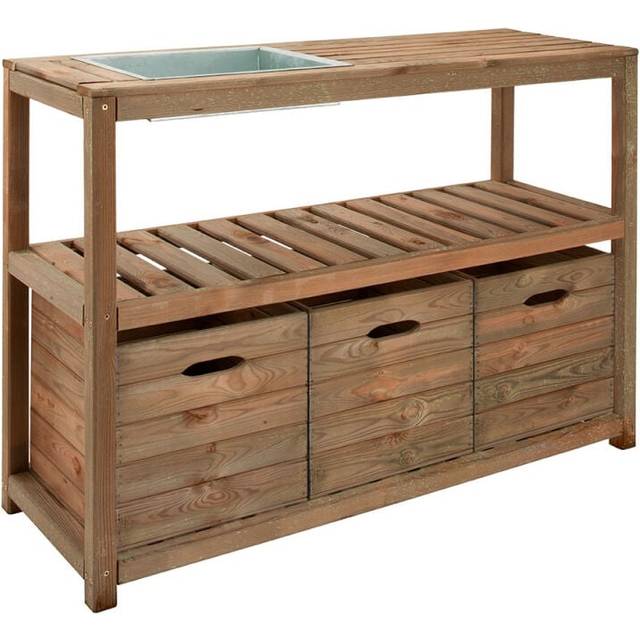 Cerland Choko Outdoor Wooden Garden Bar, Brown