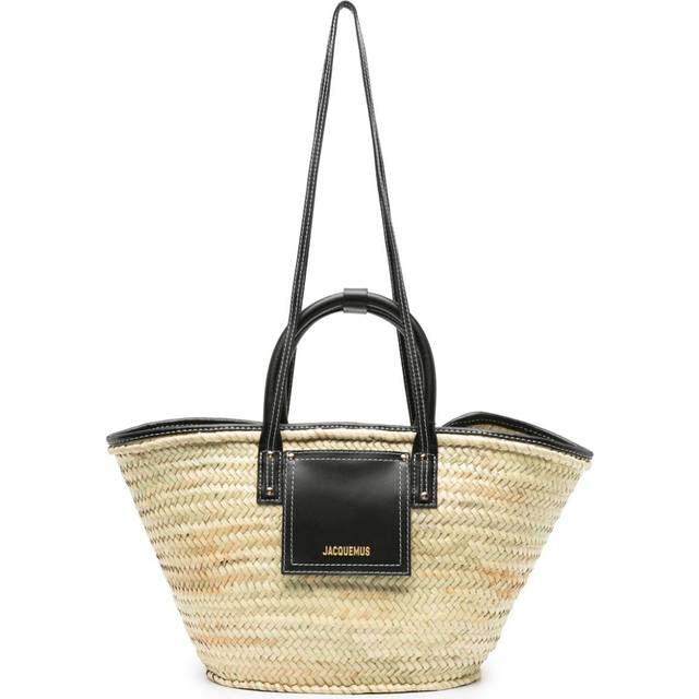 Jacquemus - Le Panier Soli basket bag - women - Calf Leather/Straw - One Size - Neutrals