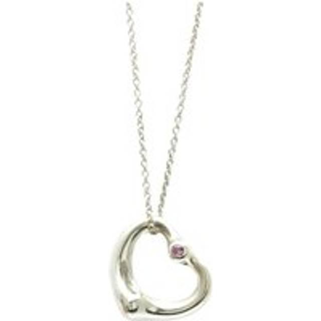 Womens Preloved Return to Tiffany Heart Pendant Necklace Wo - Silver - Grey - One Size