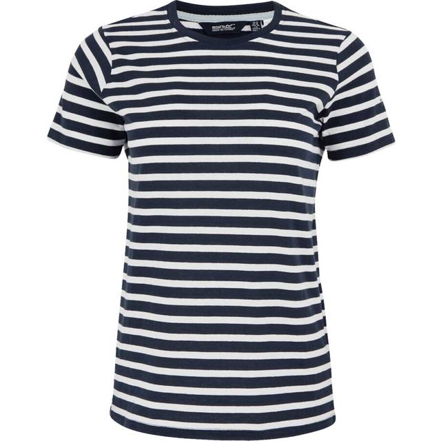 (10 UK, Navy/White) Regatta Womens/Ladies Bayletta Striped T-Shirt