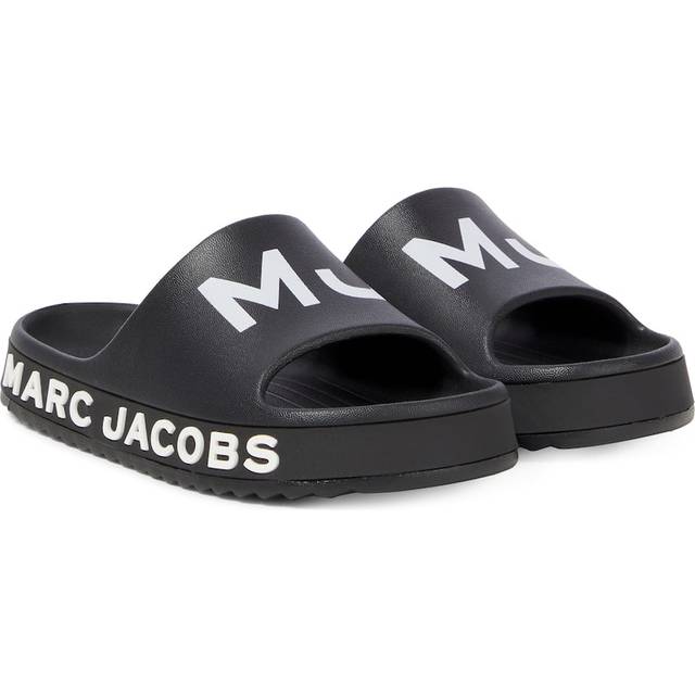 Little Marc Jacobs Strandsandaler - Svart m. Logo - Little Marc Jacobs - 35 - Strandsandal