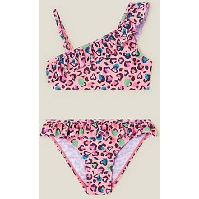 Angels by Accessorize Kids' Animal Print Ruffle Bikini, Multi