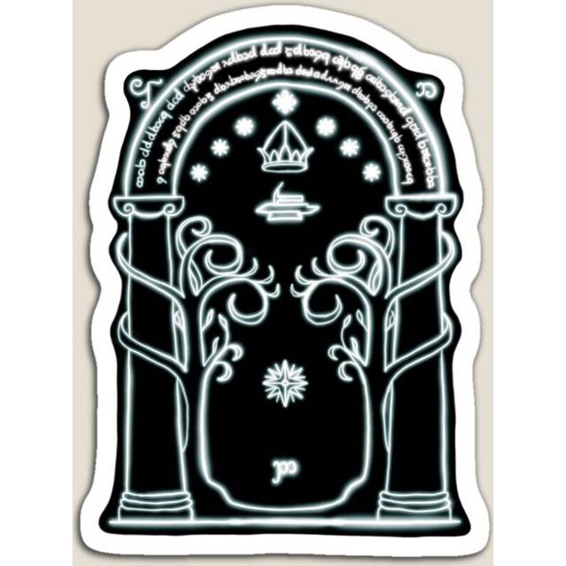 Fridge Magnets Durins Gate to Moria (Glow) Acrylic Meme Decoration for Home Kitchen Office