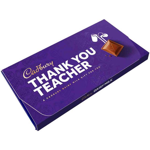 Cadbury Thank You Teacher Dairy Milk Chocolate Bar with Gift Envelope