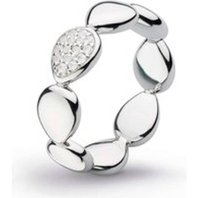 Kit Heath Silver Coast Pebble Glisten Pavé Ring