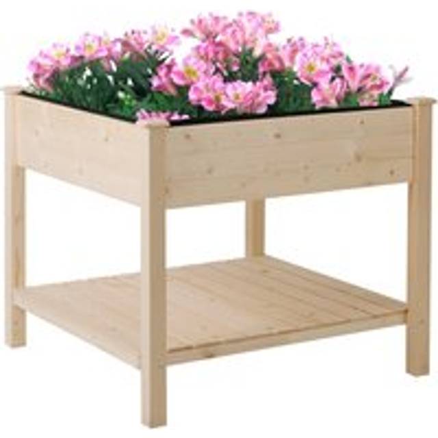 Elevated Fir Wood Plant Box