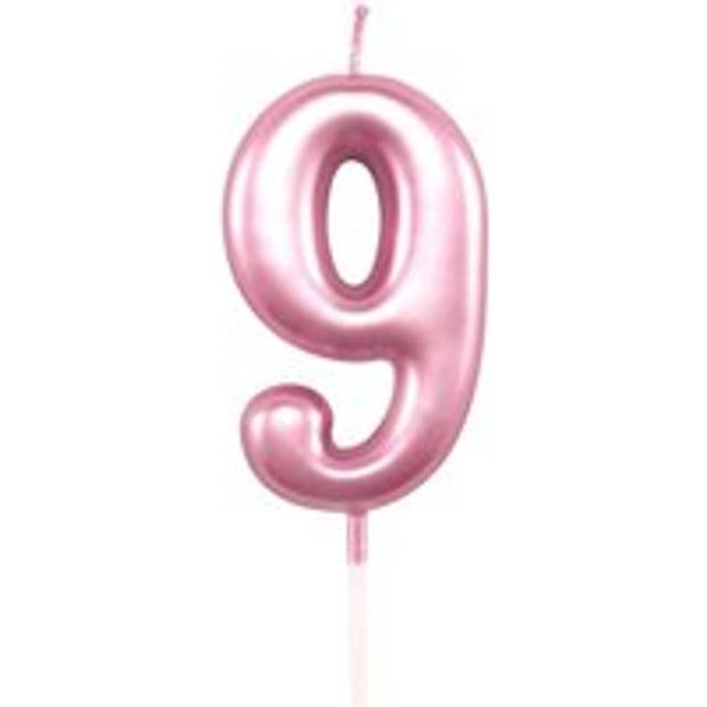SHATCHI SHATHI Number Pink 9 Candle Birthday edding Anniversary New Year Party Cake Decorations Topper Girls