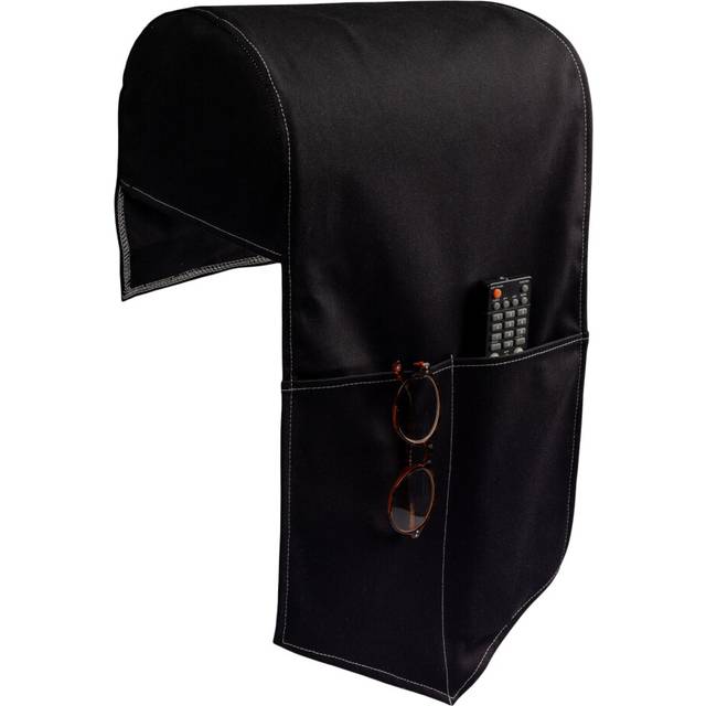 (Black, Right Facing Sofa Tidy Arm Cap) Half Panama Cotton Antimacassar Sofa Furniture Cover
