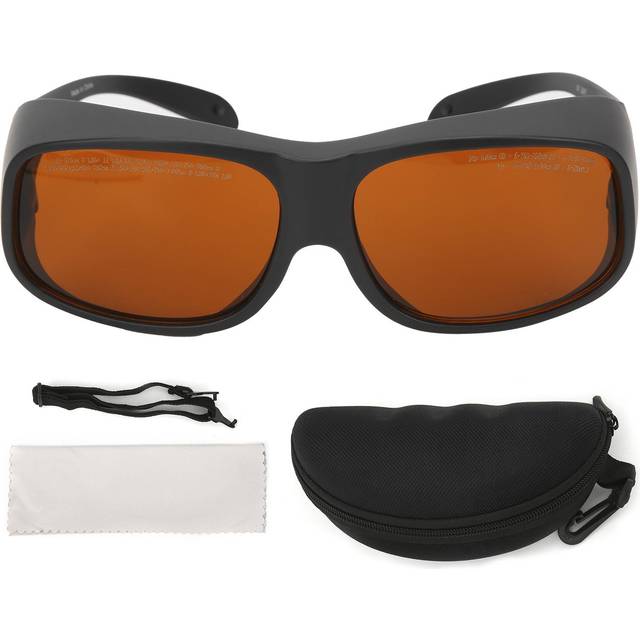 Safety Laser Glasses 532nm 1064nm Wavelength Protective Goggles Wearproof for Eye Protection(Black ) black