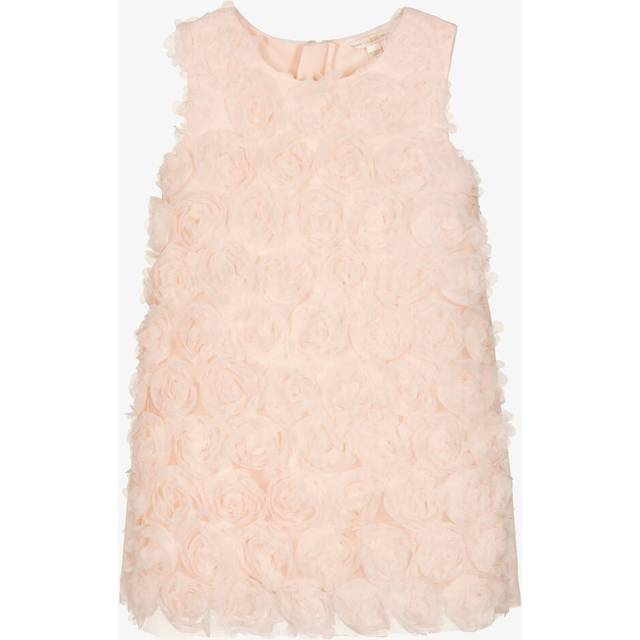 Guess Junior Girls Pink Tulle Floral Appliqué Dress - 8 year