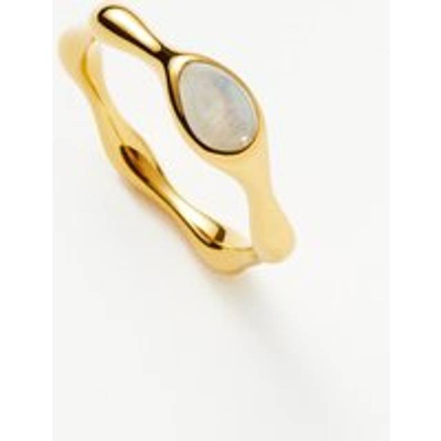 Magma Gemstone Stacking Ring | 18ct Recycled Gold Vermeil on Recycled Sterling Silver