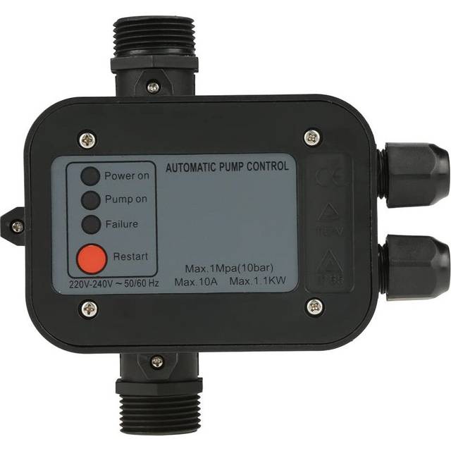 Hilitand Self-priming Water Pump Pressure Switch 220V Automatic Pressure Controller Black for Self-Priming Pump, Jet Pump, Garden Pump, Clean Water