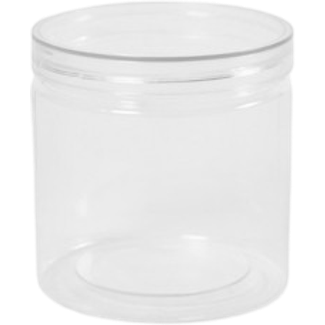 OHS Small Round Plastic Food Storage Jar - Clear