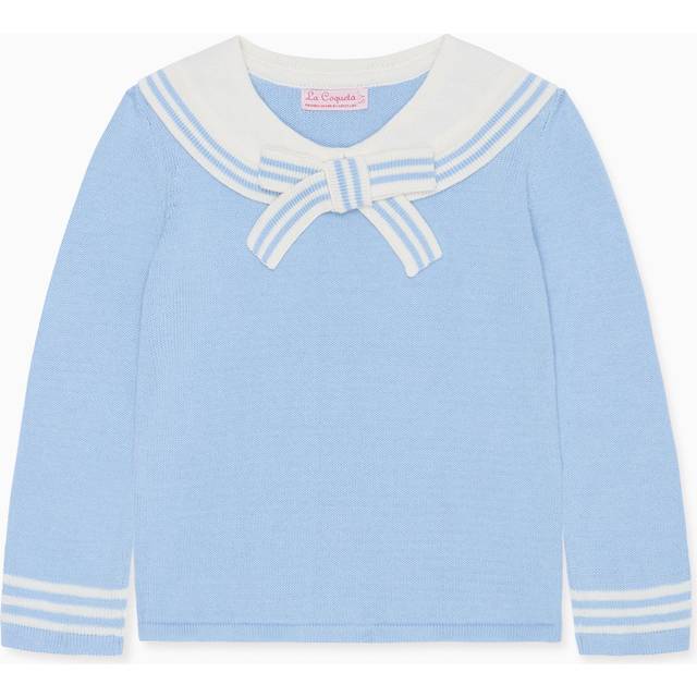 Dusty Blue Claudina Cotton Girl Jumper - 5Y