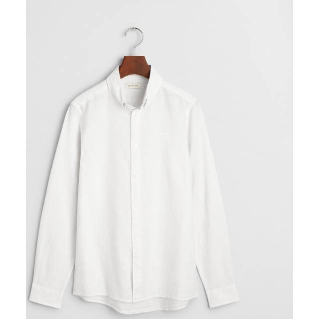 Skjorta cotton linnen bd ls white