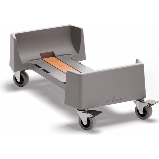 Durable 60L Linkable Bin Trolley - Robust Modular Waste Trolley For Durabin Bins, Grey