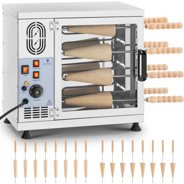 Chimney Cake Oven - 16 rollers - 3500 W - Royal Catering RCOV-02