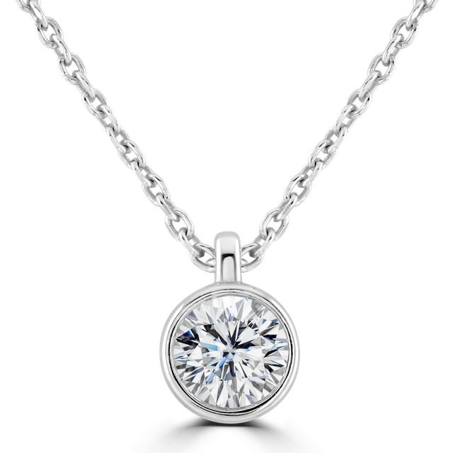 18ct White Gold 0.40ct Lab Grown Diamond Solitaire Necklace