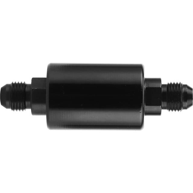 Car High Flow Inline Fuel Filter Aluminium Alloy 100 Micron Cleanable AN6 Universal