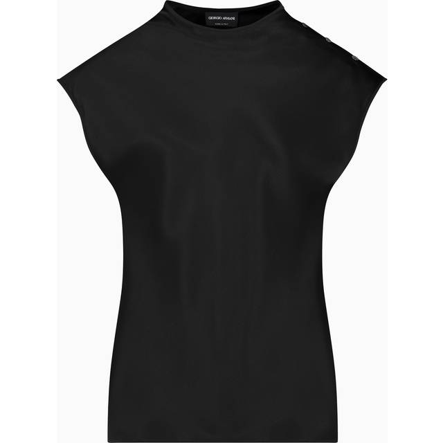 Stretch barathea-wool blouse