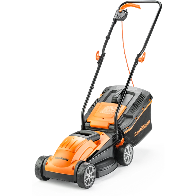 LawnMaster M2EB1232M 1200W 32cm Electric Lawn Mower with Rear Roller - Orange - 94.5 x 37.6 x 115.6cm