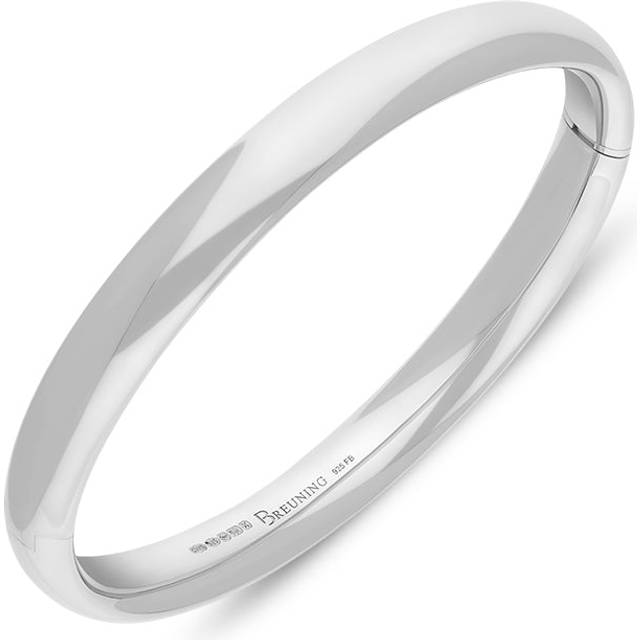 Sterling Silver 7mm Domed Hinged Bangle