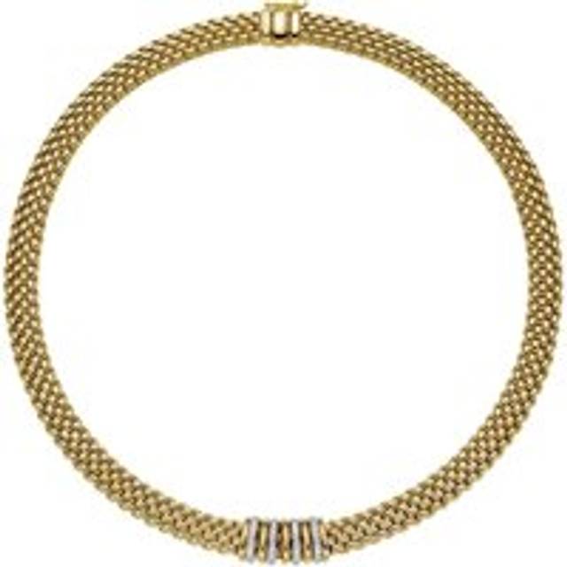 Fope Panorama 18ct Yellow Gold 0.30ct Diamond Rondelle Necklace