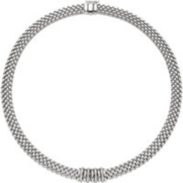 Fope Panorama 18ct White Gold 0.30ct Diamond Rondelle Necklace